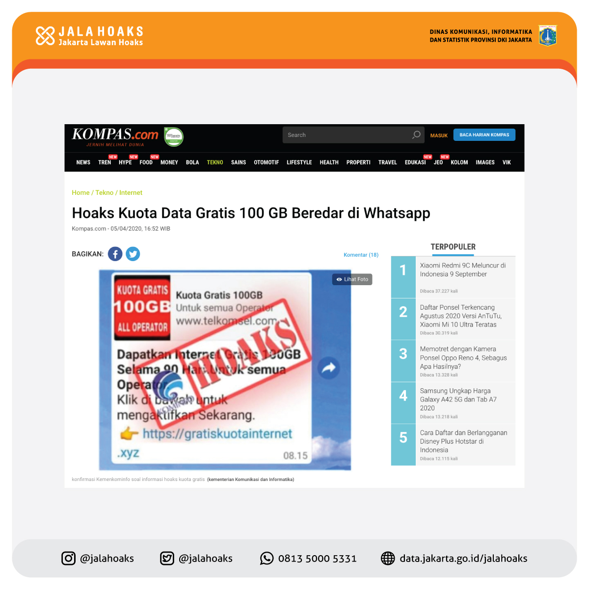 Cara Dapat Kuota Gratis Indosat No Hoax 2020. Jala Hoaks Jakarta