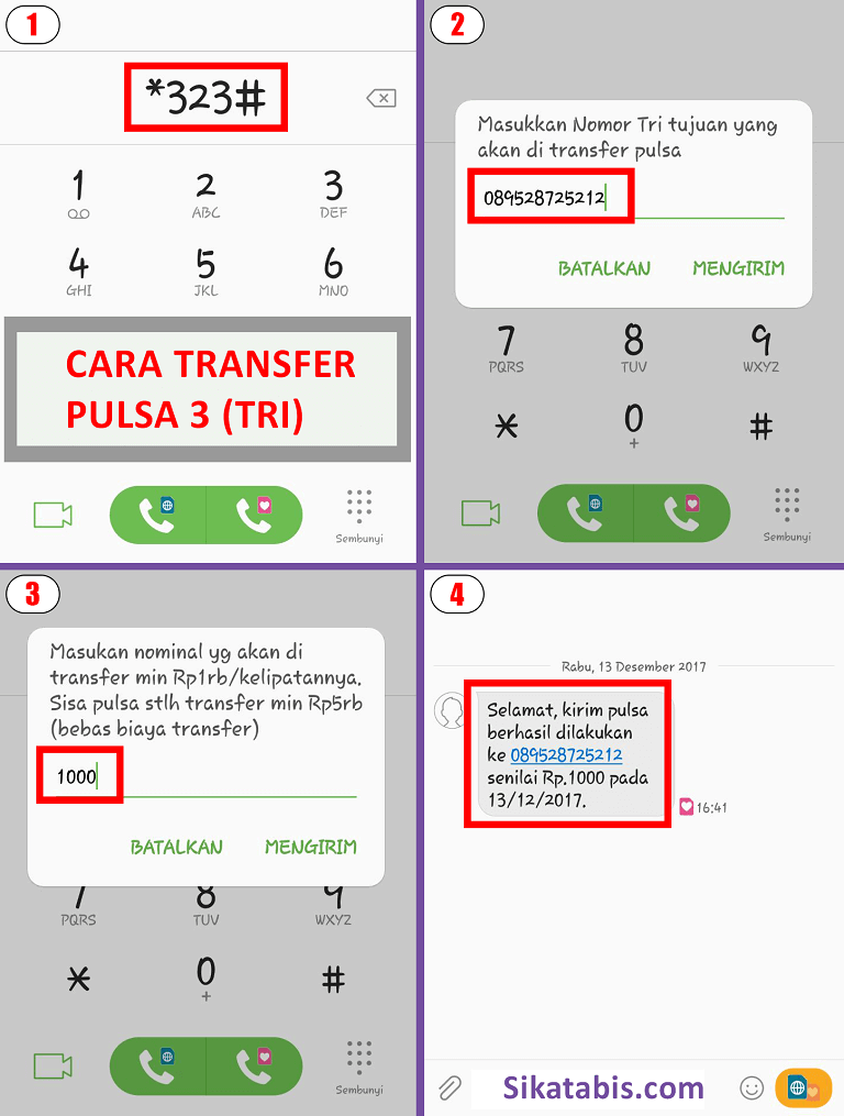 Cara Transfer Pulsa 3 Lewat Bimatri. Cara Transfer Pulsa 3 (Tri) Gratis 2018 • Sikatabis.com