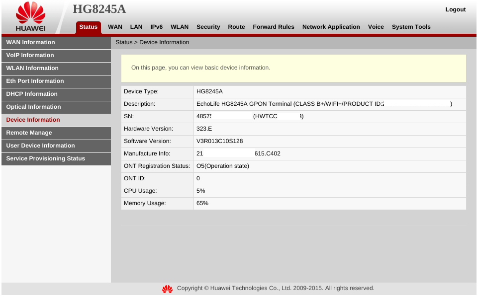 Username Dan Password Huawei Hg8245a. Password Superadmin Huawei HG8245A « Jaranguda