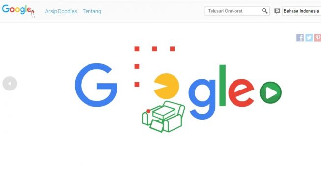 Game Google Doodle Populer Pac Man. Stay at Home, Google Doodle Hari Ini Tampilkan Game Pac-Man