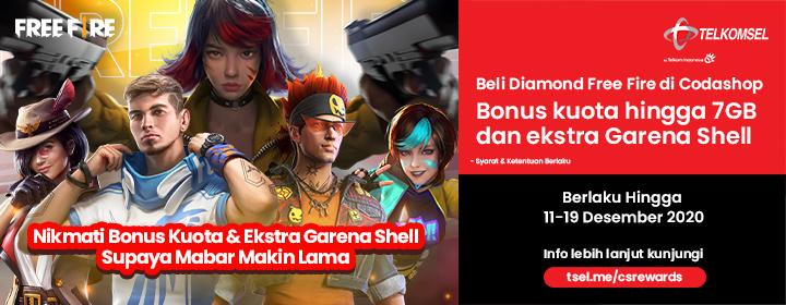 Telkomsel Top Up Game Ff. Top up Free Fire GRATIS Kuota Telkomsel sd 7GB dan Garena Shell Voucher