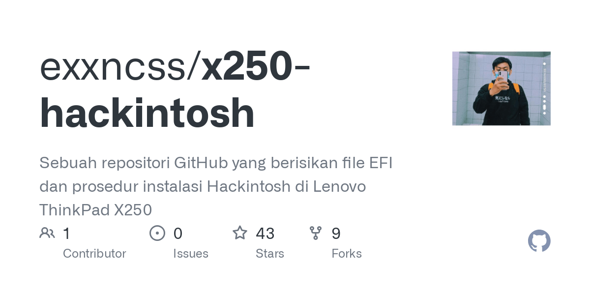 Download Mac Os Iso Untuk Laptop Biasa. exxncss/x250-hackintosh: Sebuah repositori GitHub yang berisikan file EFI dan prosedur instalasi Hackintosh di Lenovo ThinkPad X250