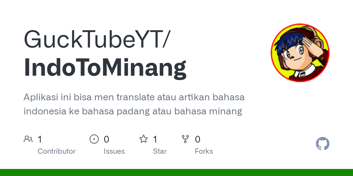 Translate Bahasa Padang Indonesia. GuckTubeYT/IndoToMinang: Aplikasi ini bisa men translate atau artikan bahasa indonesia ke bahasa padang atau bahasa minang