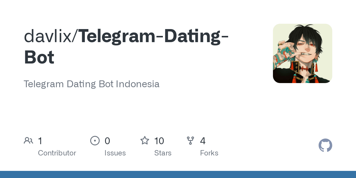 Bot Telegram Cari Jodoh. davlix/Telegram-Dating-Bot: Telegram Dating Bot Indonesia