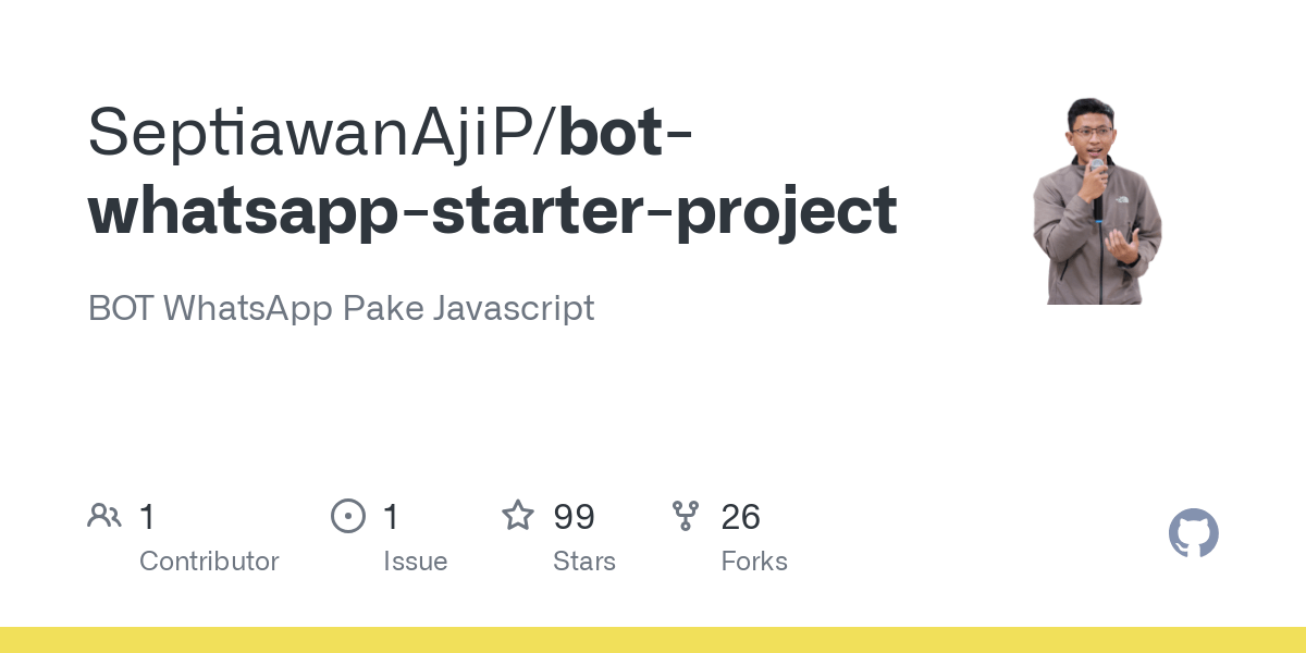 Cara Membuat Bot Whatsapp. SeptiawanAjiP/bot-whatsapp-starter-project: BOT WhatsApp Pake Javascript