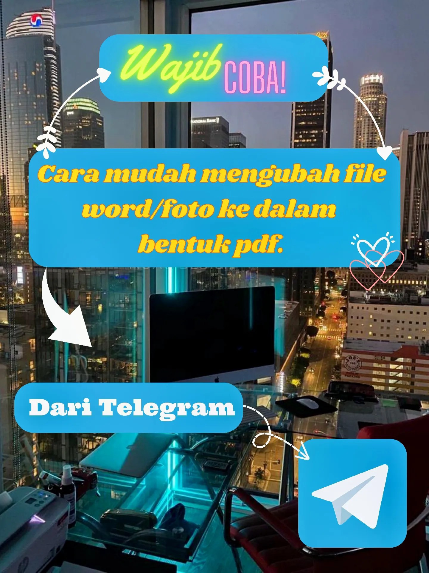 Cara Edit Foto Di Telegram. TIPS MENGUBAH FILE WORD/FOTO KE PDF DARI TELEGRAM🍋