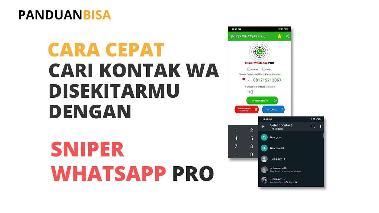 Aplikasi Sniper Whatsapp Pro 2020. Cari Nomor WA disekitarmu menggunakan Sniper Whatsapp Pro