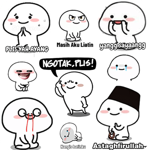 Stiker Wa Lucu Gerak. Stiker WA Pentol Lucu Bergerak