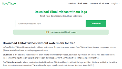 Pengunduhan Video Tiktok Tanpa Watermark. Unduh video Tiktok tanpa tanda air, logo gratis