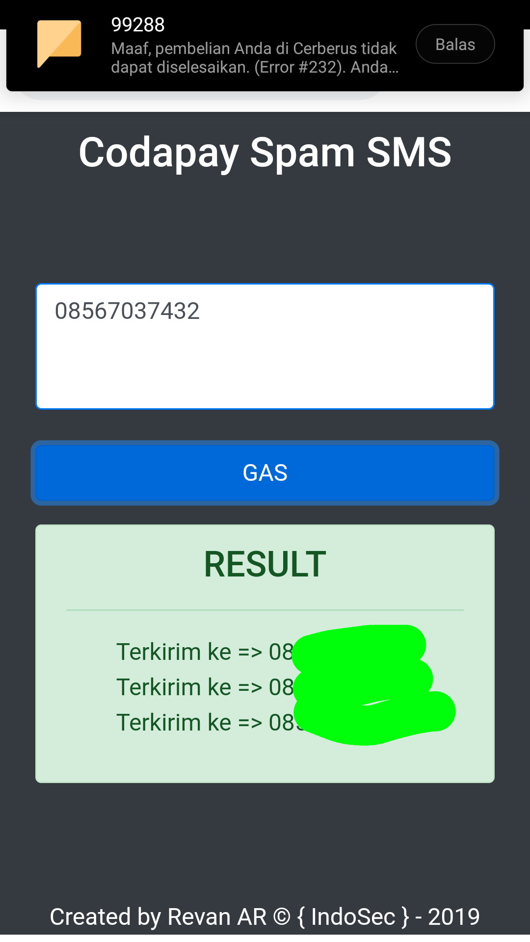 Spam Sms Termux Unlimited 2020. Spam SMS Unlimited Codapay Terbaru 2019