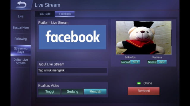 Judul Live Streaming Mobile Legend. Cara Live Streaming Mobile Legends di Facebook