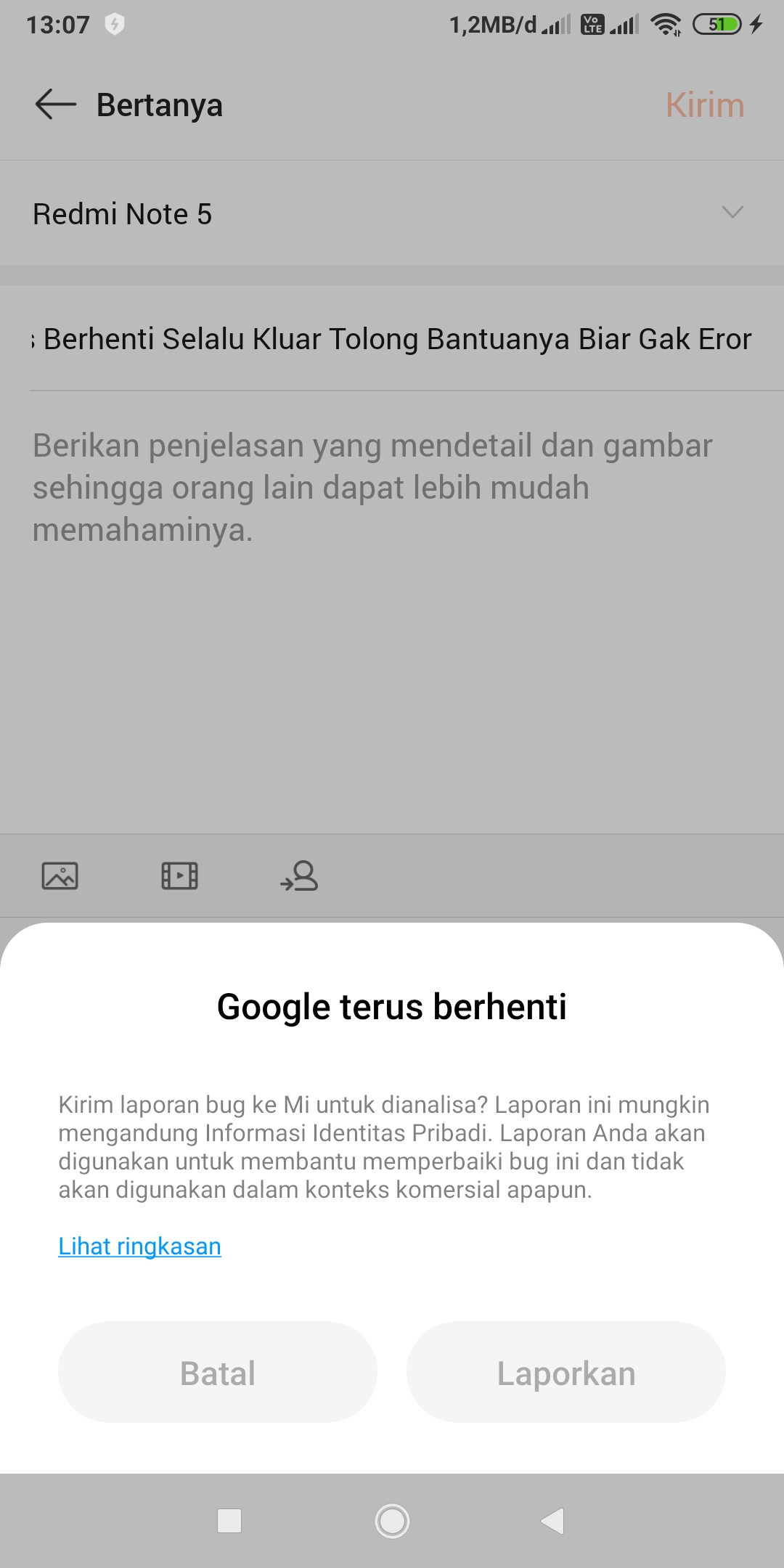 Kenapa Google Terus Berhenti. Kenapa Goggle Terus Berhenti Hp saya xiaomi redmi 5