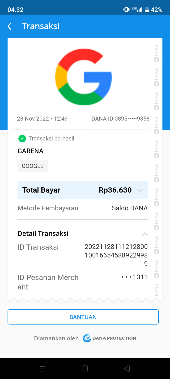 Dana Top Up Game. Saldo dana terpotong , tapi pembelian top up game tidak masuk