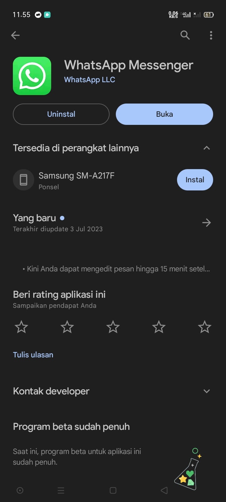 Cara Menghilangkan Tulisan Docomo. Tersedia di perangkat lainnya dalam playstore maksudnya apa