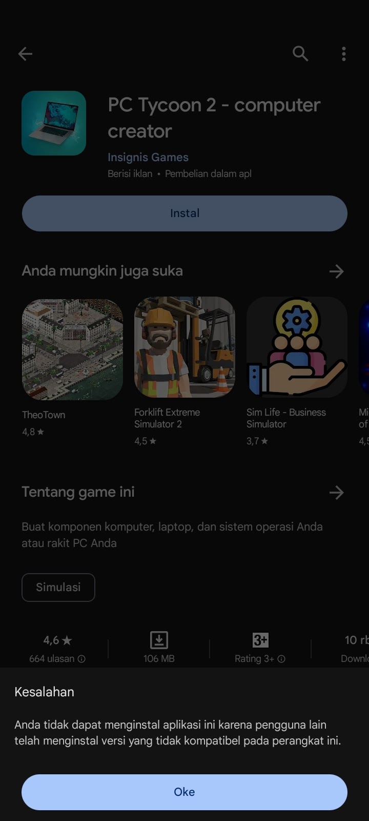 Tidak Bisa Install Apk. Cara mengatasi Anda tidak dapat menginstal aplikasi ini karena pengguna lain telah menginstal versi