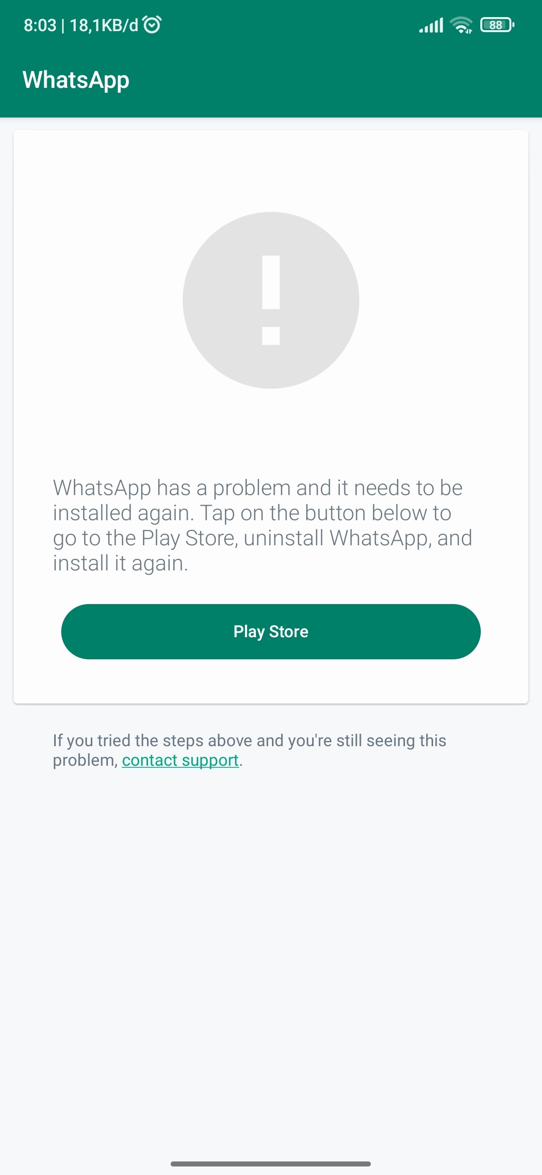 Whatsapp Gak Bisa Dibuka. Whatsapp saya tidak bisa dibuka, pemberitahuan ada masalah dengan playstore