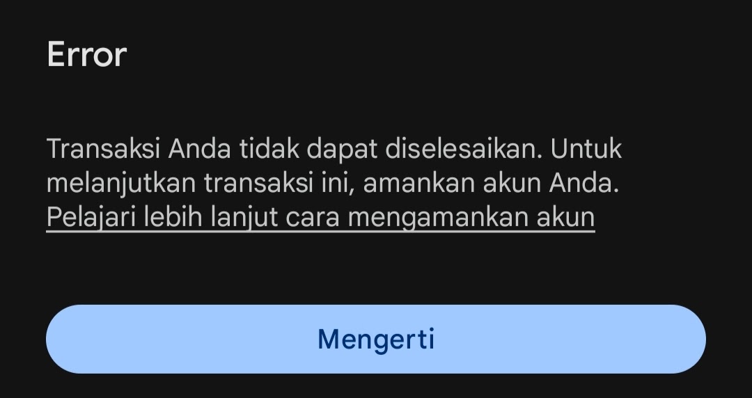Dana Top Up Ff. Eror saat ingin melakukan pembelian/topup game melalui aplikasi Dana