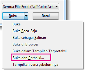 File Xlsx Tidak Bisa Dibuka. Memperbaiki buku kerja yang rusak