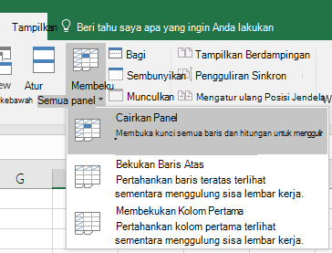 Cara Mengunci Cell Di Excel 2007. Membekukan panel untuk mengunci baris dan kolom