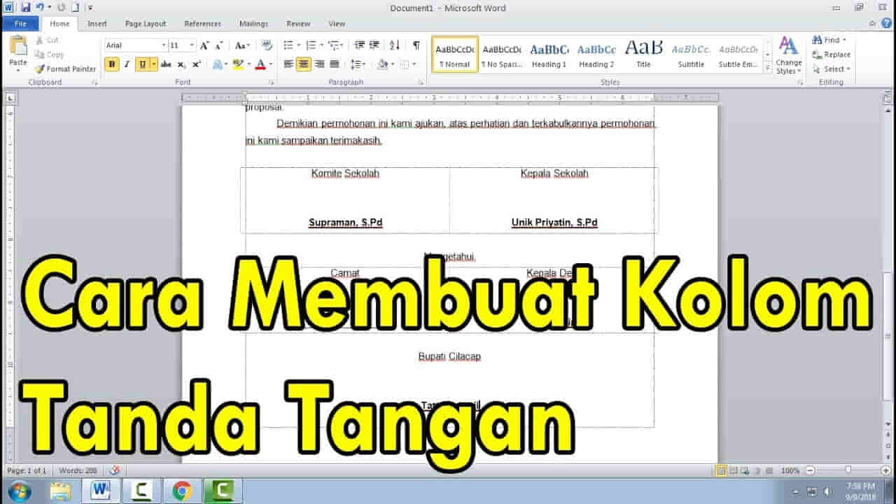 Cara Membuat Kolom Tanda Tangan Di Microsoft Word. Cara Membuat Kolom Tanda Tangan di Word dengan Mudah