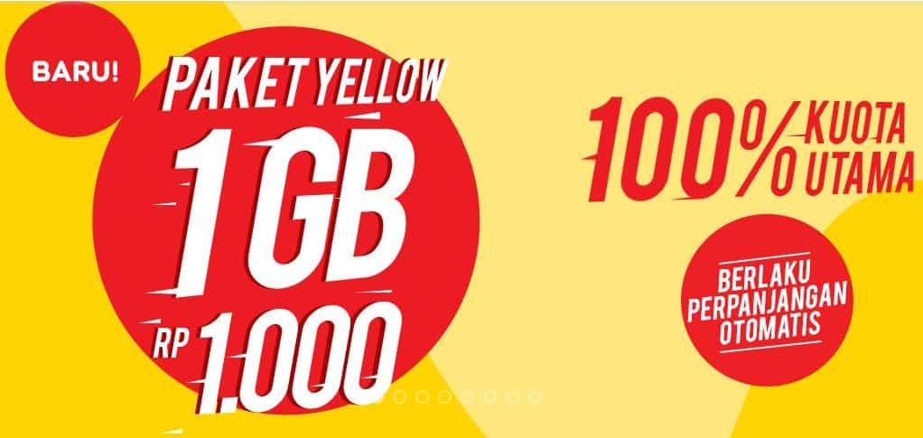 Kode Dial Paket Yellow Indosat. √ Cara Daftar Paket Yellow Indosat, Paket Internet Termurah 1 GB Rp.1000