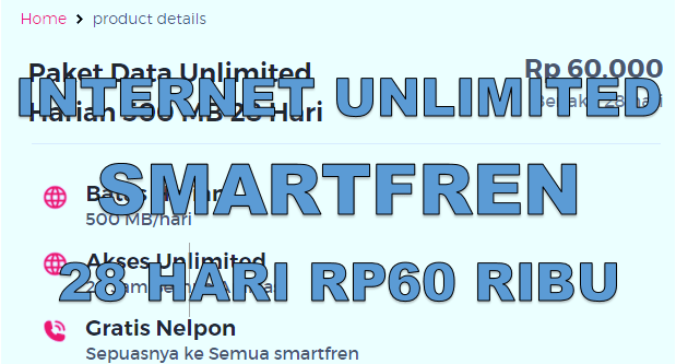 Cara Paketan Smartfren 50 Ribu. Paket Internet Unlimited Smartfren 28 Hari Rp60 Ribu, Ini Cara Daftarnya