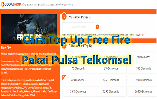 Cara Beli Diamond Ff Pake Pulsa Telkomsel. Cara Top Up Free Fire Pakai Pulsa Telkomsel 2022