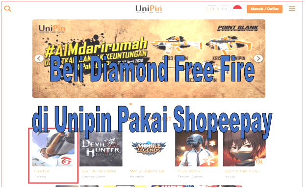 Top Up Ff Di Shopee. Cara Beli Diamond Free Fire di Unipin Pakai Shopeepay 2020