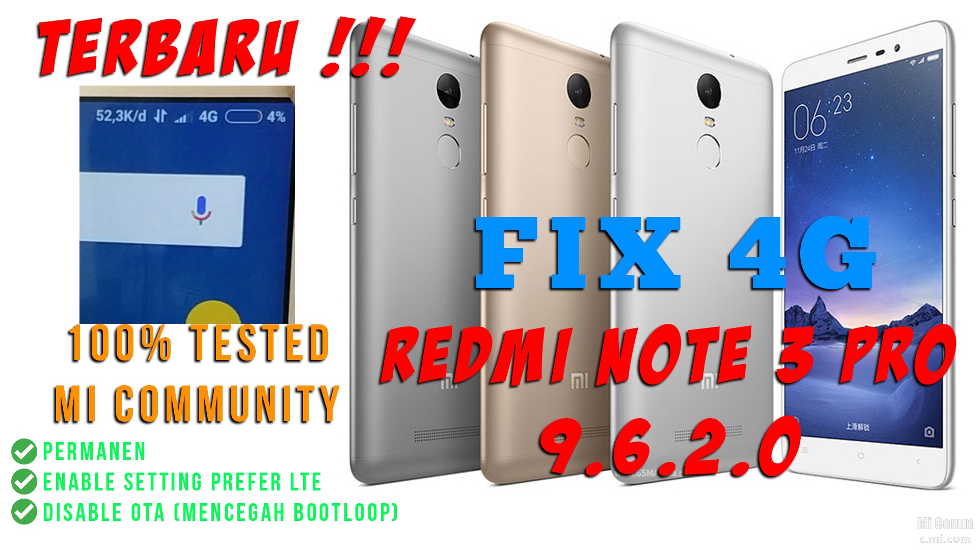 Redmi Note 3 Pro Bootloop. Fix 4G Redmi Note 3 Pro (Kenzo) Global Stable 9.6.2.0 [UBL ONLY]