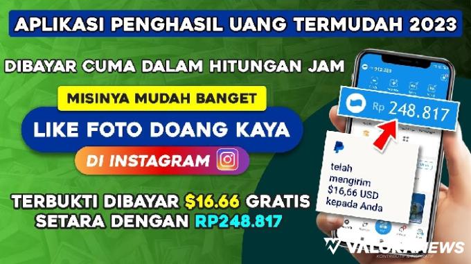 Aplikasi Like Instagram Dapat Uang. Dibayar Rp248 Ribu cuma Like Foto Orang, Coba Aplikasi Penghasil Uang Ini