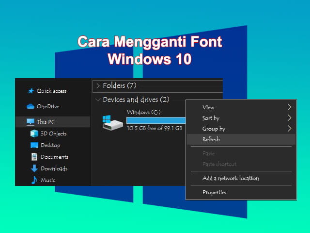 Nama Font Default Windows 10. Cara Mengganti Font Default di Laptop Windows 10