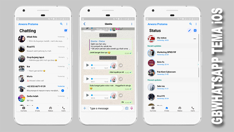 Nama Tema Iphone Di Gb Whatsapp. Download GBWhatsapp Tema iOS APK Versi Terbaru 2019