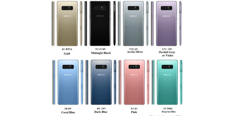 Warna Samsung Note 8. Samsung Galaxy Note 8 Punya Delapan Pilihan Warna