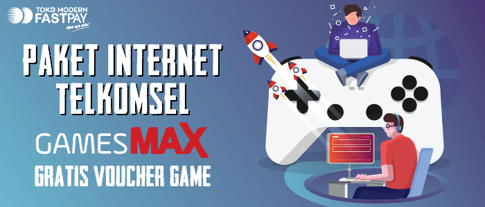 Kode Voucher Telkomsel Gratis 2020. Paket Internet Telkomsel GamesMAX di Fastpay Bonus Voucher Game Gratis