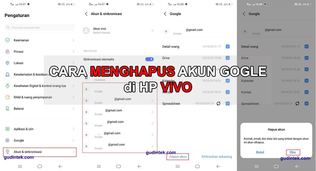 Cara Logout Gmail Di Hp Vivo. Cara Menghapus Akun Google di HP Vivo