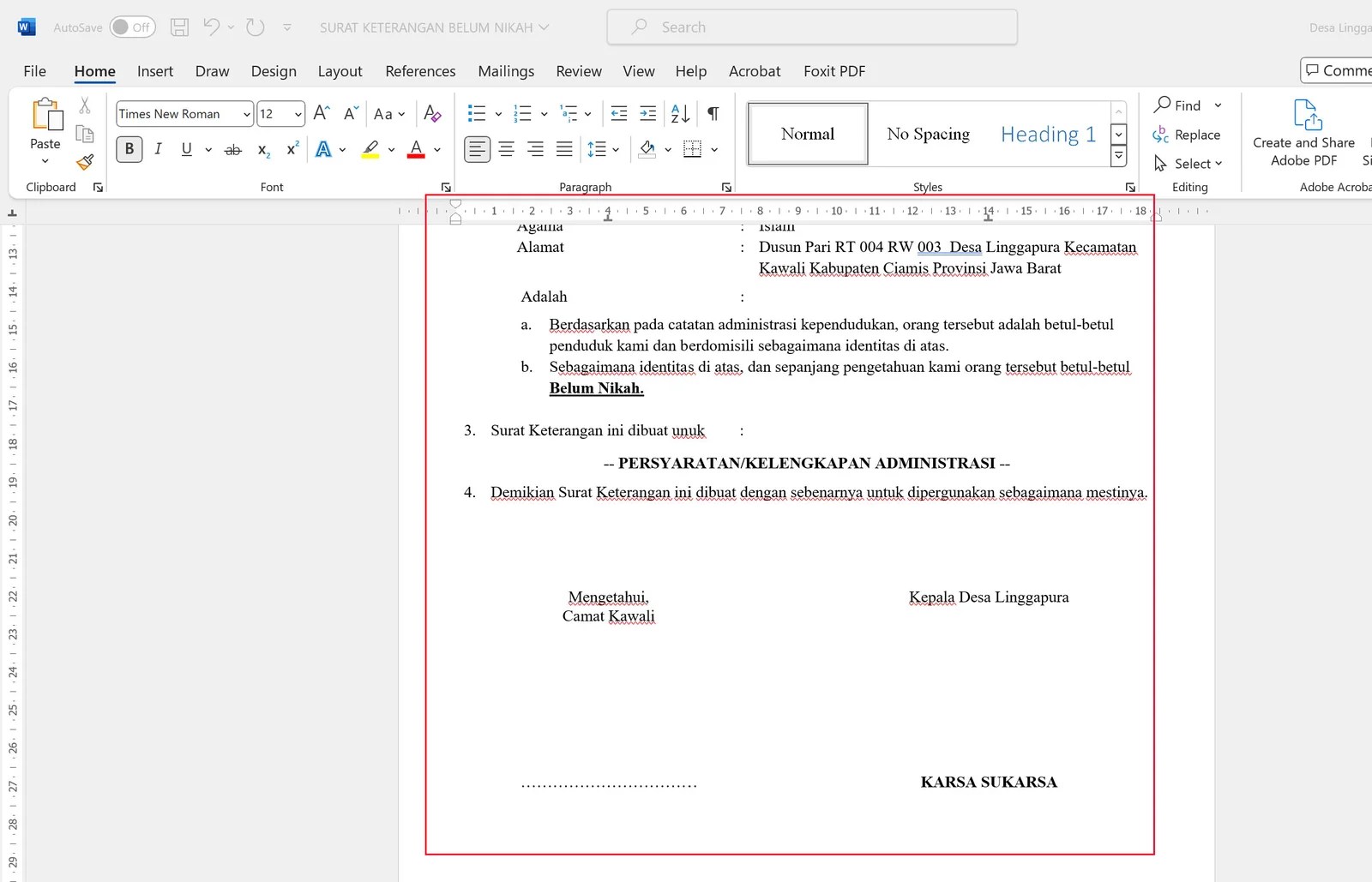 Cara Buat Tanda Tangan Di Microsoft Word. 3 Cara Membuat Kolom Tanda Tangan Surat di Ms Word