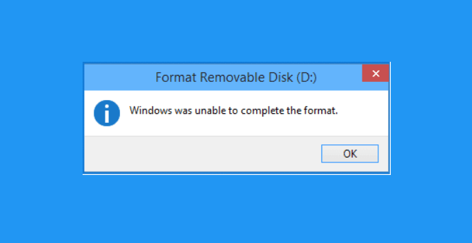 Mengatasi Windows Was Unable To Complete The Format. (100% Work) Cara Mengatasi Windows Was Unable To Complete The Format