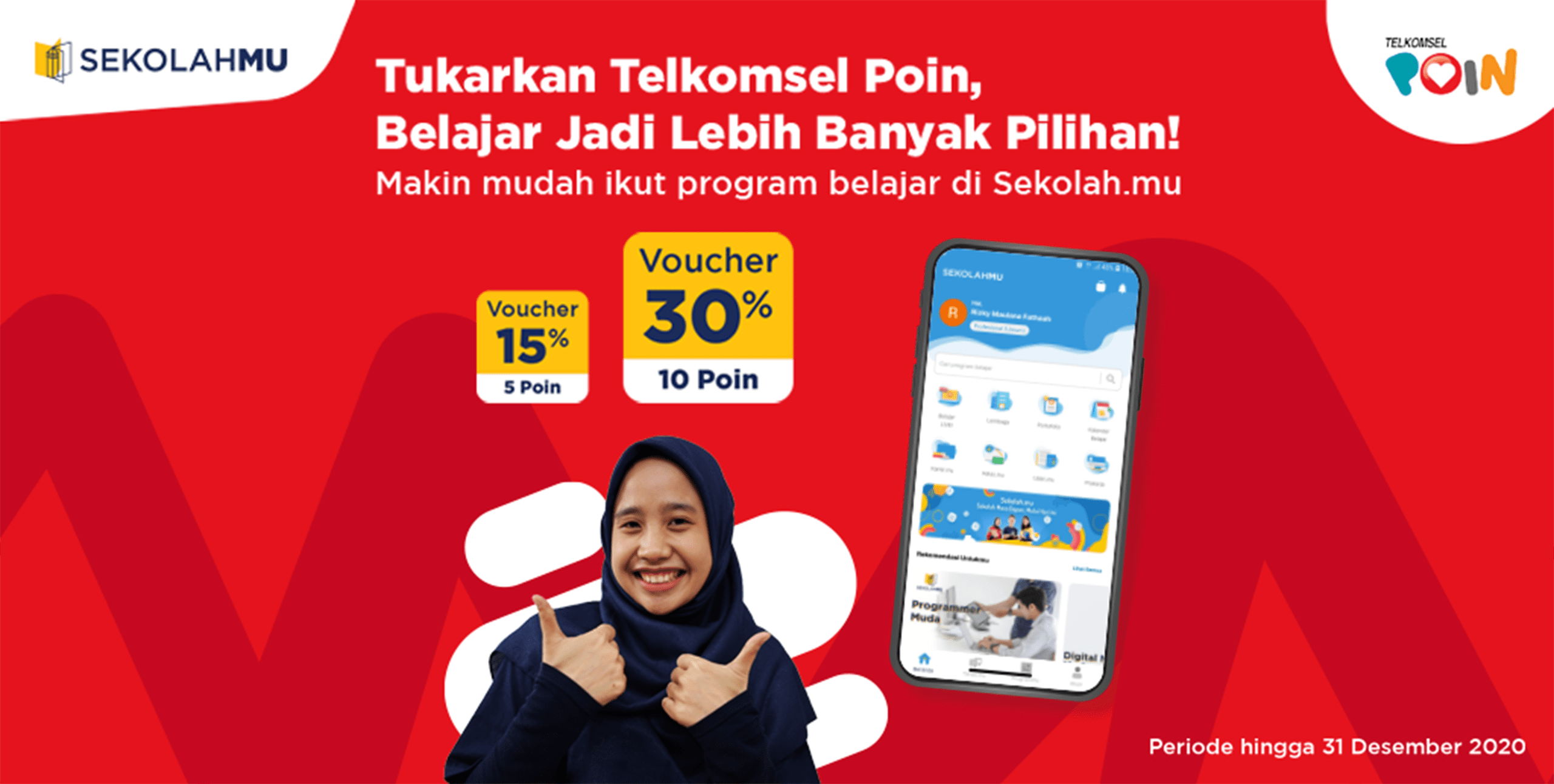 Masa Berlaku Poin Telkomsel. Tukarkan Telkomsel Poin di Sekolah.mu dengan Program Belajar