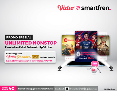 Cara Paket Smartfren Unlimited 50rb Lewat Sms. Beli Paket Data min. 50Rb, dapat bonus berlangganan Vidio Premier Gold