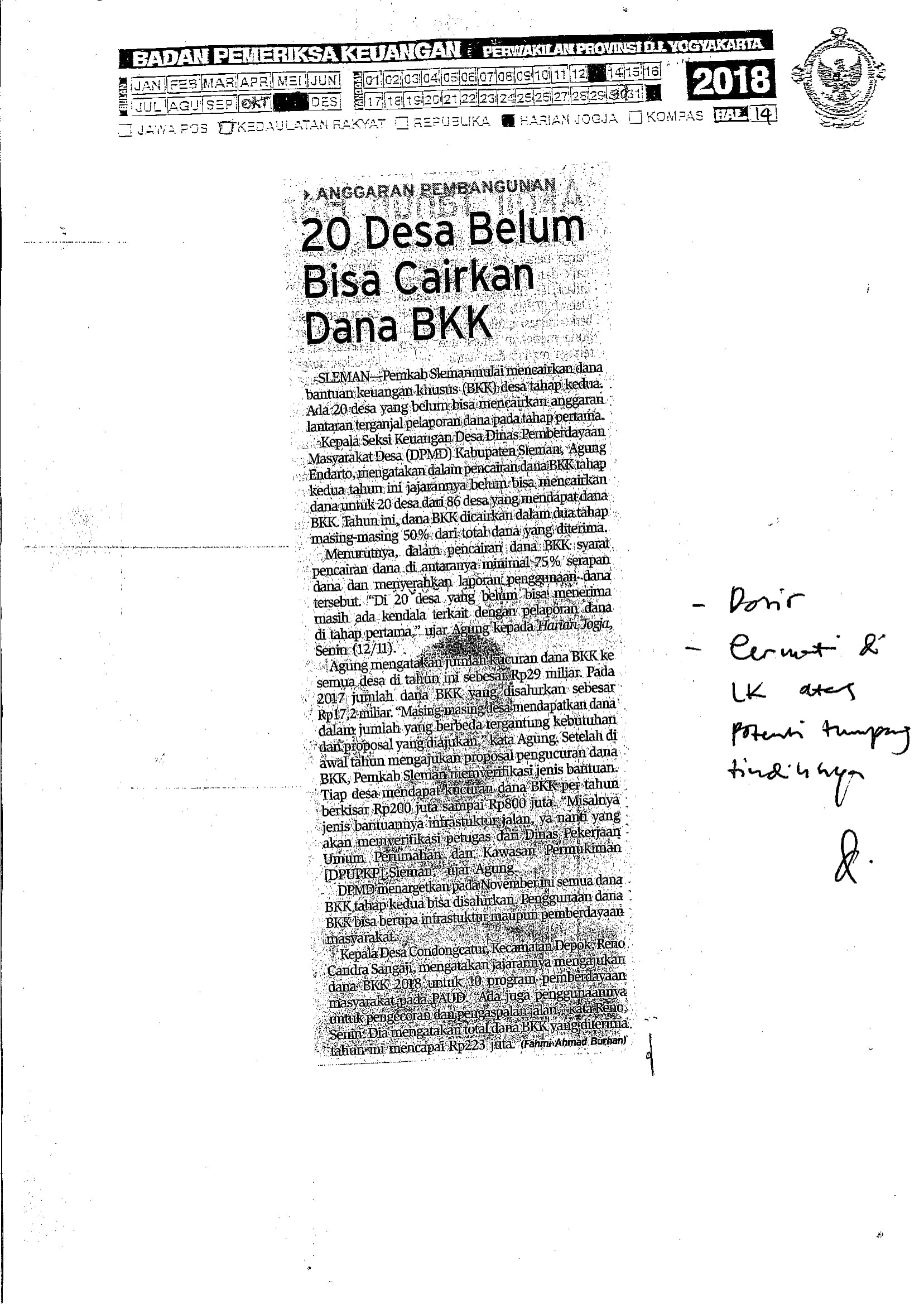 Apakah Dana Bisa Dicairkan. 20 DESA BELUM BISA CAIRKAN DANA BKK